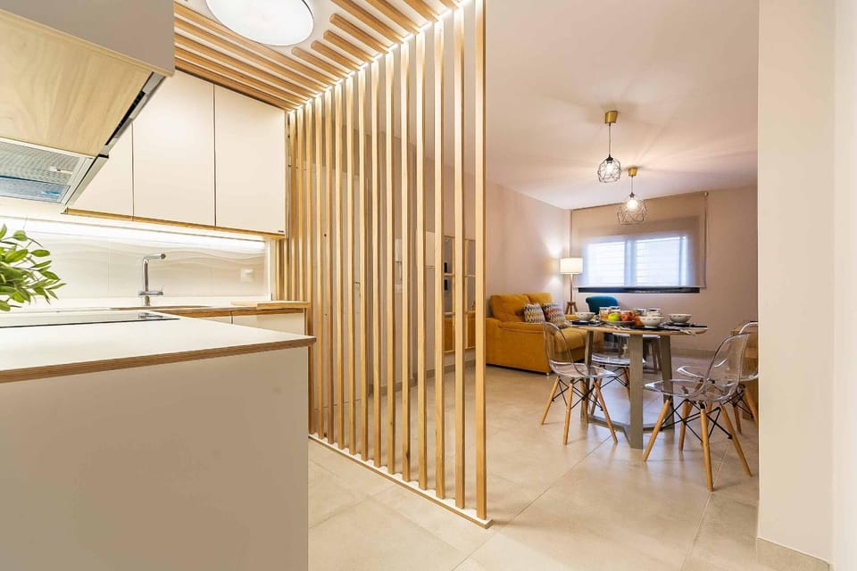 Living room, kitchen