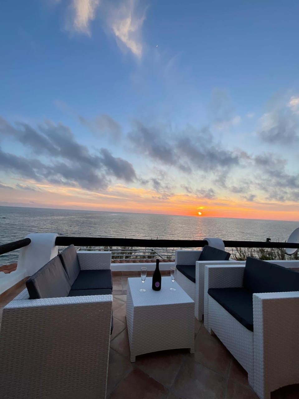 Natural landscape, Balcony/Terrace, Sea view, Sunset