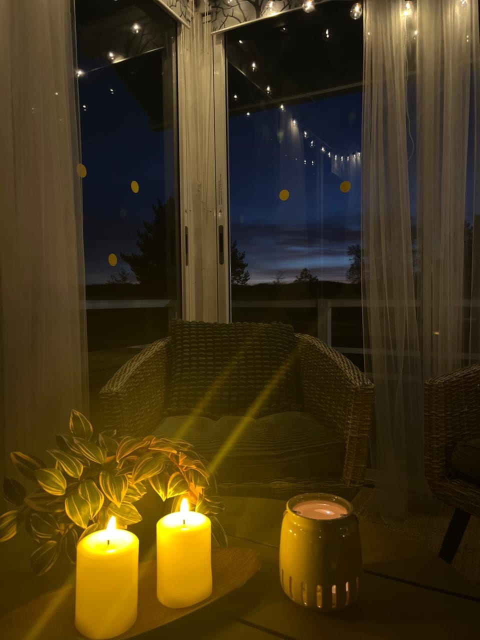 Patio, Night, Balcony/Terrace, Autumn