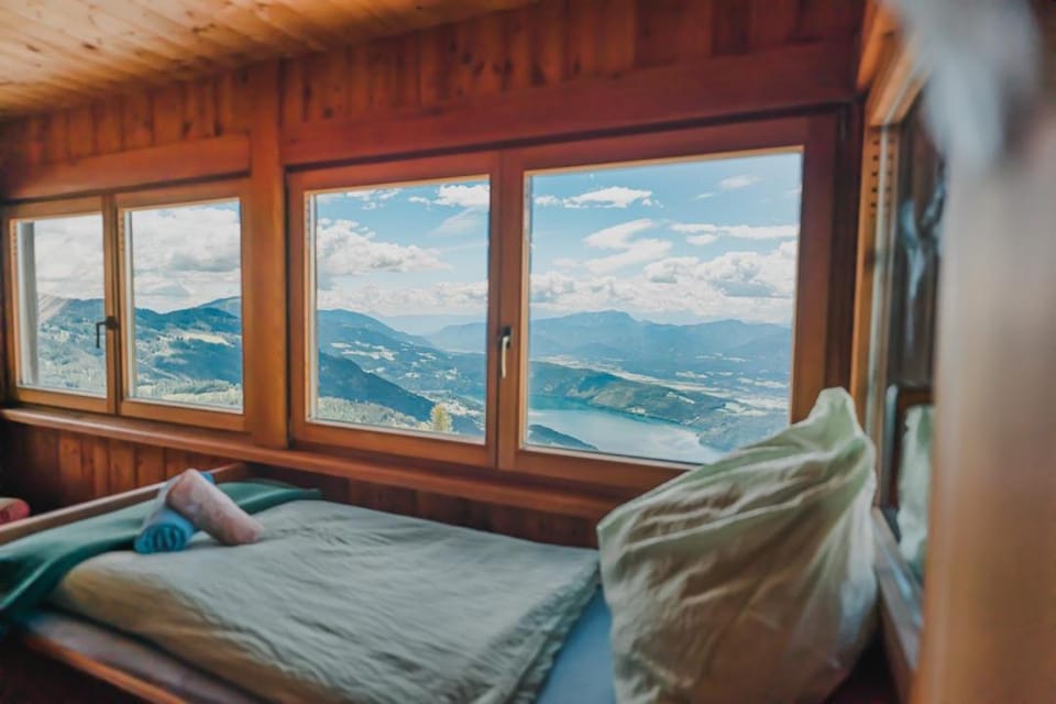 Bed, Natural landscape, Bedroom