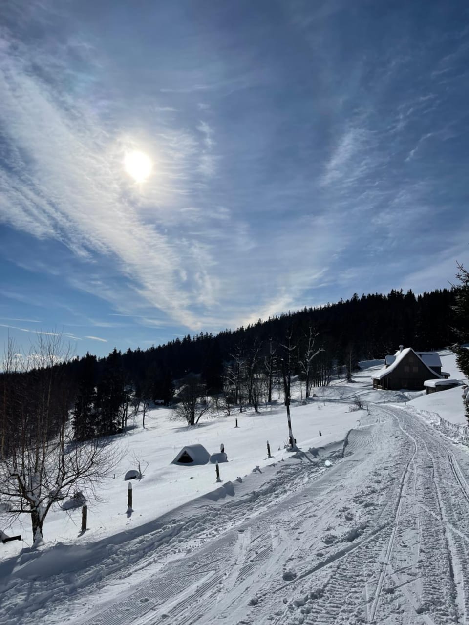 Day, Natural landscape, Winter, Mountain view