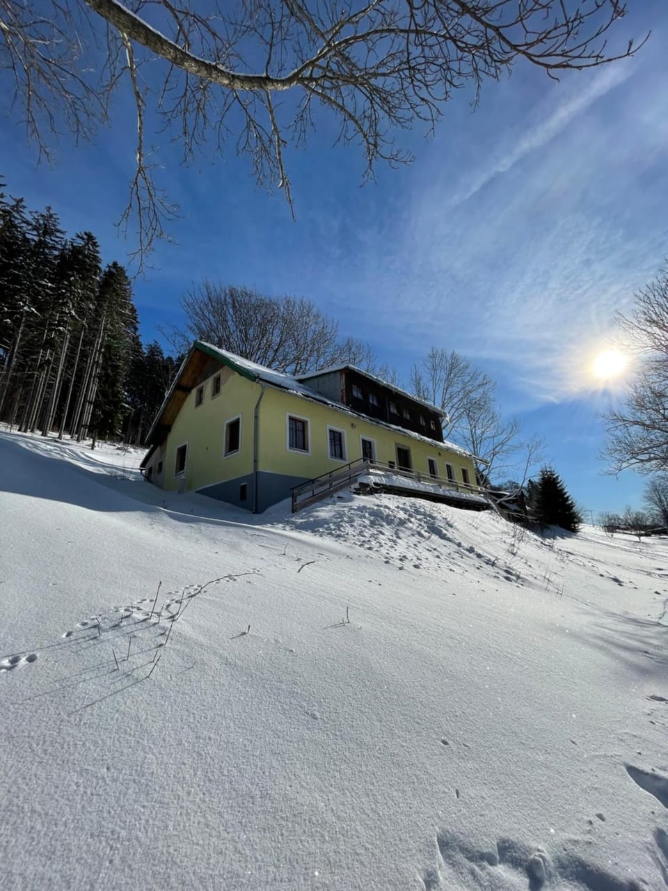 Property building, Day, Natural landscape, Winter