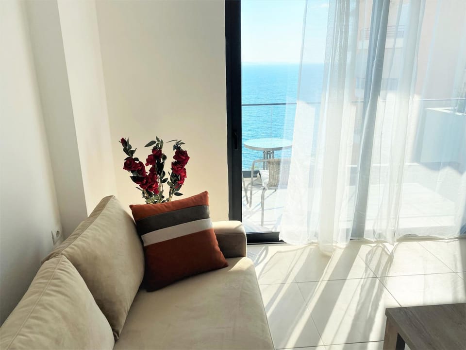 Living room, Seating area, Sea view