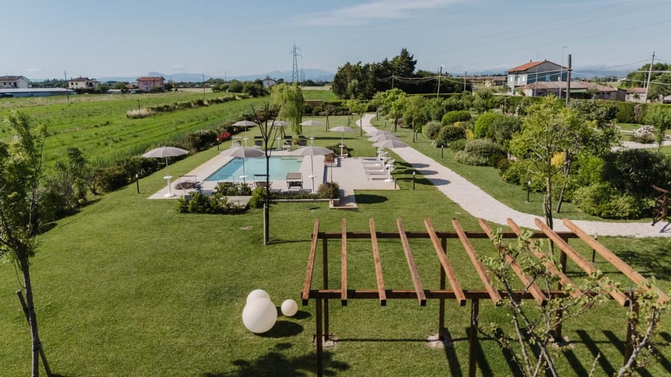 Natural landscape, Garden, Pool view, Swimming pool