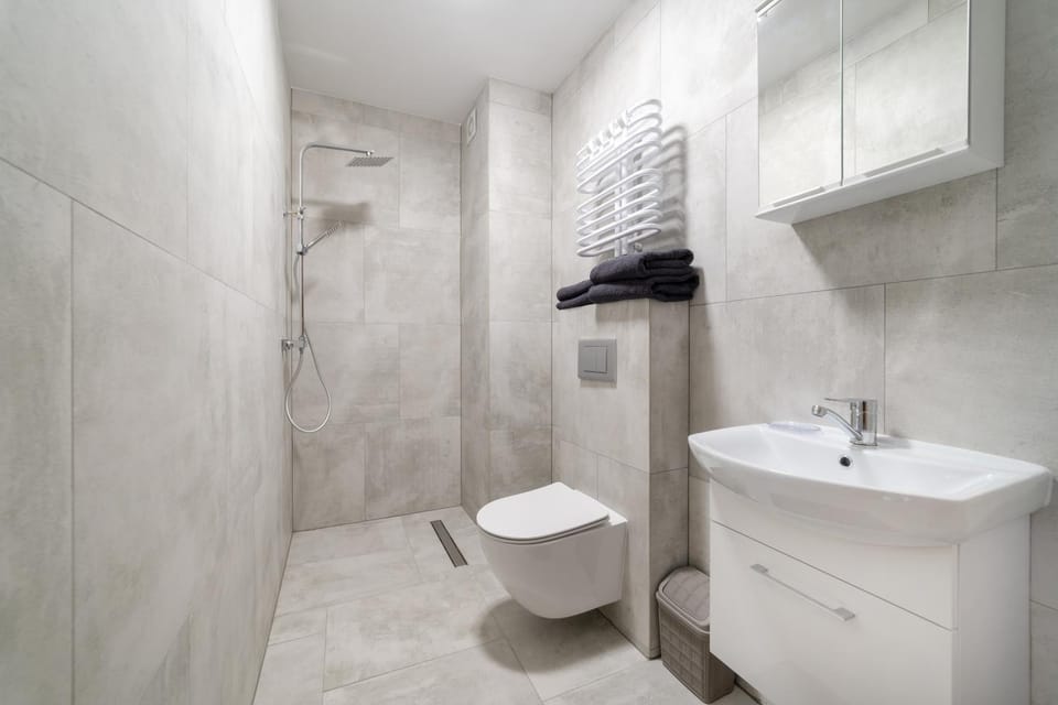 Shower, Toilet, Bathroom, towels