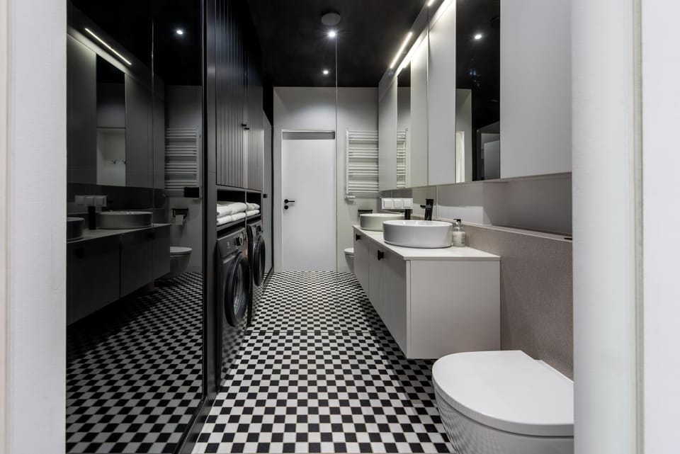 Shower, Toilet, Bathroom, washing machine