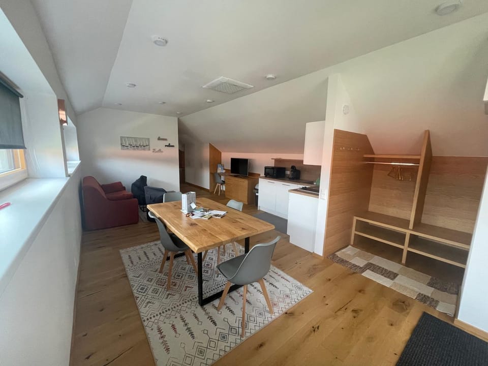 Kitchen or kitchenette, Living room, Dining area
