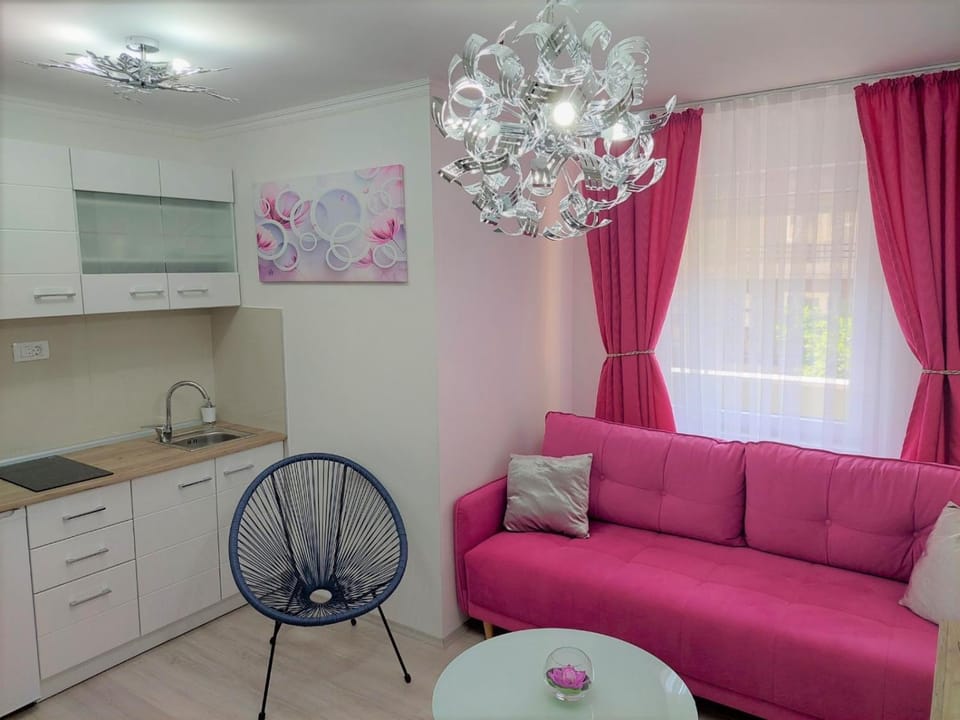 Bed, Kitchen or kitchenette, Living room, Seating area, Dining area