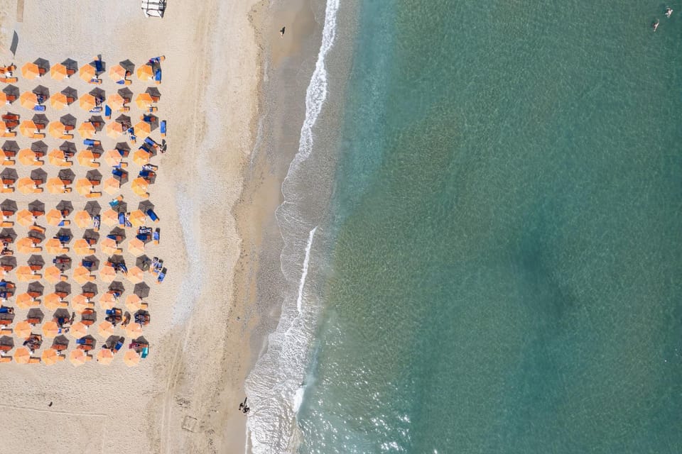 Nearby landmark, Bird's eye view, Beach, sunbed