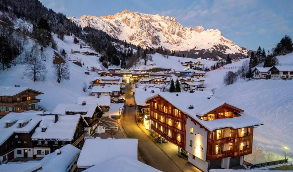 Property building, Natural landscape, Winter, Mountain view