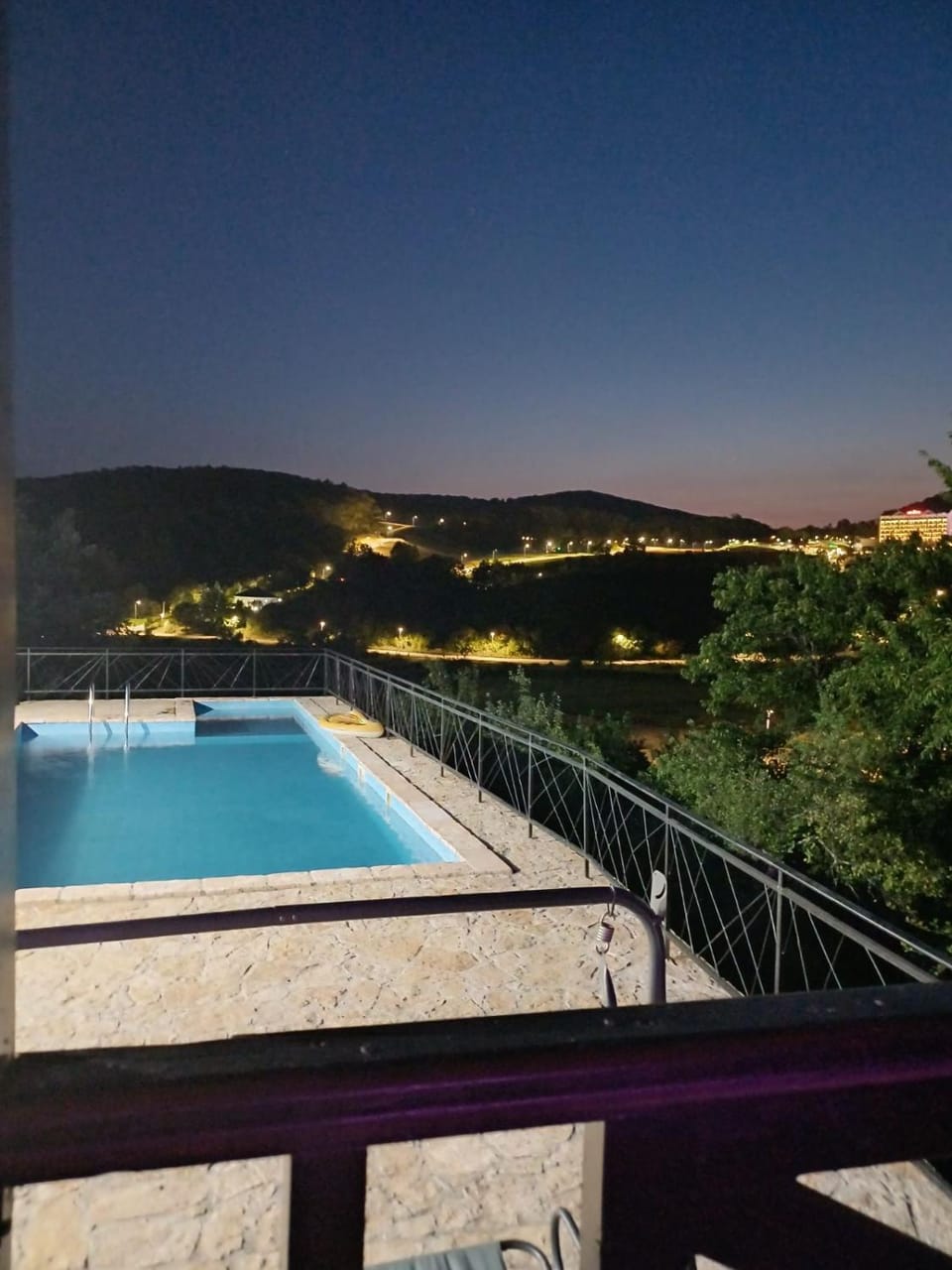 Night, Natural landscape, Mountain view, Pool view, Swimming pool