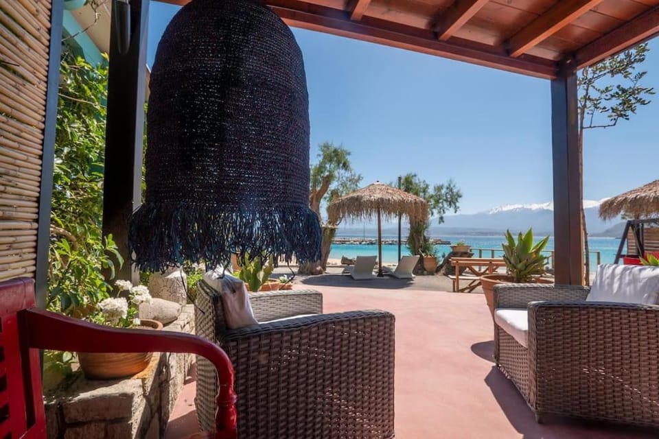 Sea and Sun Metaxy Mas, brand-new, beachfront ! House in Crete Region