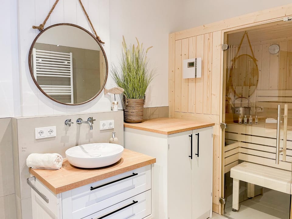 Sauna, Bathroom, washing machine