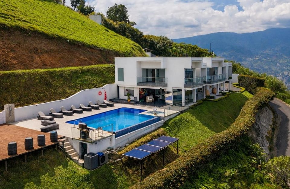 Glass Mansion Breathtaking 180 Panoramic View Villa in Envigado