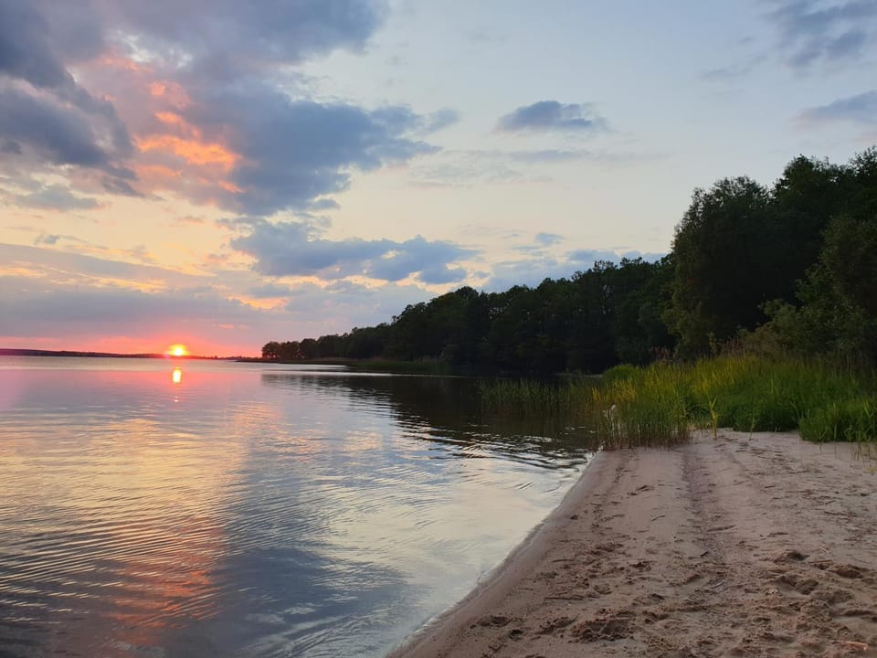 Natural landscape, Beach, Sunset