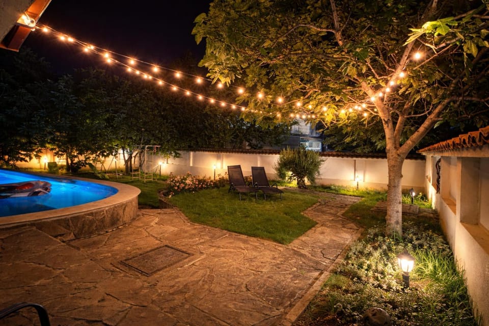Night, Garden, Garden view