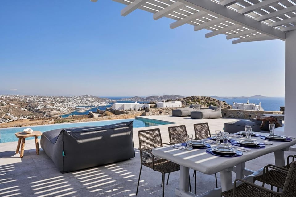 Patio, Dining area, Sea view, Swimming pool