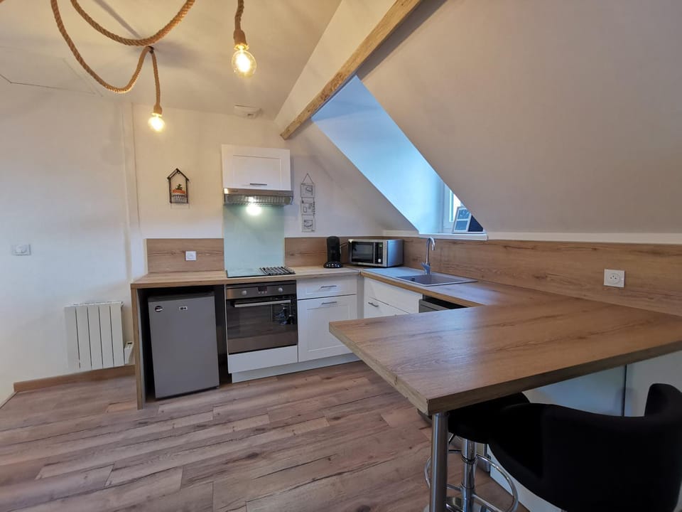 Kitchen or kitchenette, Dining area, dishwasher, minibar, pet friendly, stove