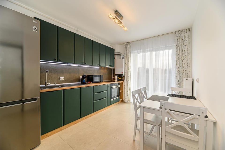 Kitchen or kitchenette, oven, stove