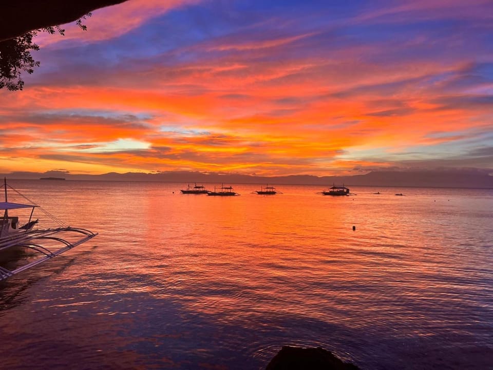 Beach, Sea view, Sunset