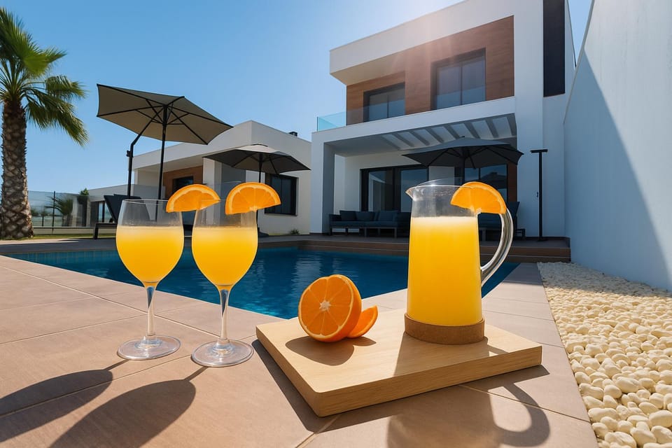 Food and drinks, Pool view, Swimming pool, sunbed