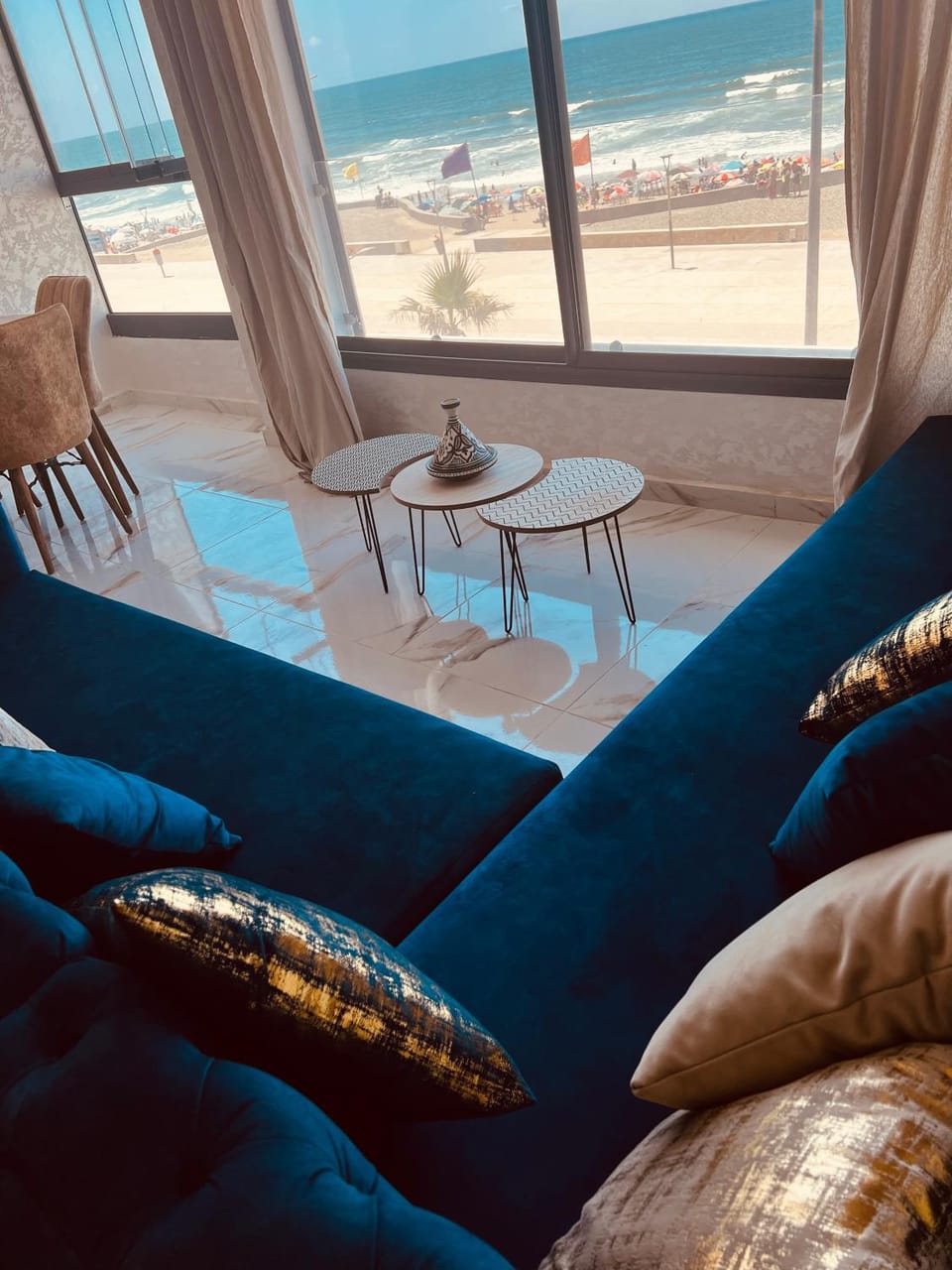 Beach Elegance Sea View & Serenity 40 min to RABAT Apartment in Rabat-Salé-Kénitra