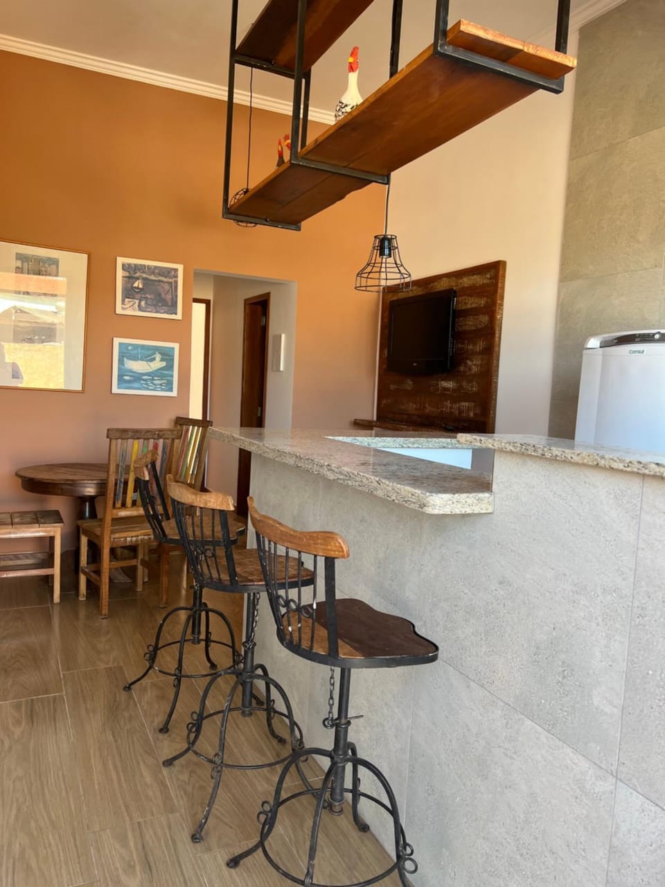 Kitchen or kitchenette, Living room, Dining area, minibar