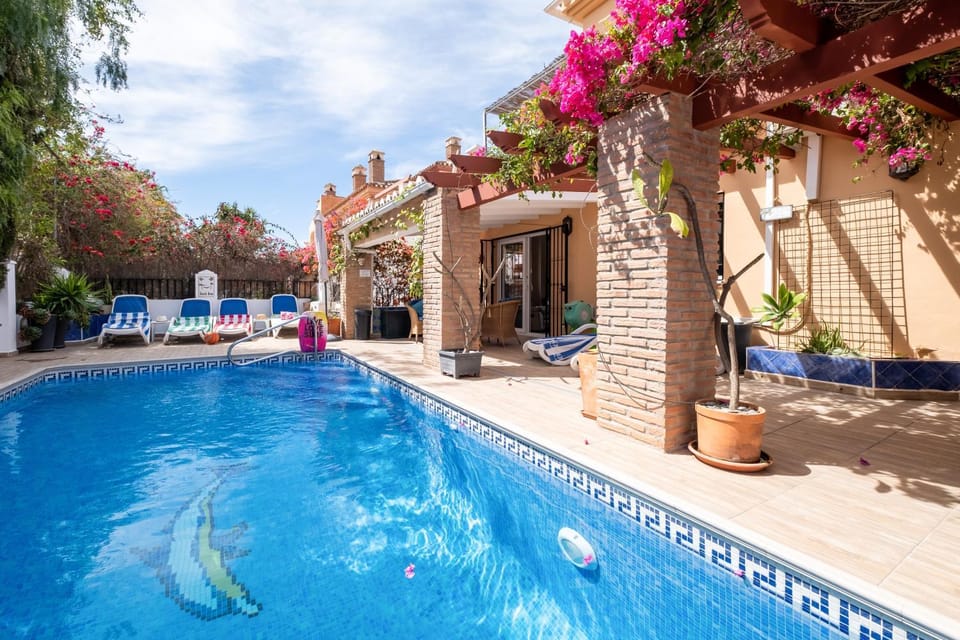 Property building, Living room, Swimming pool