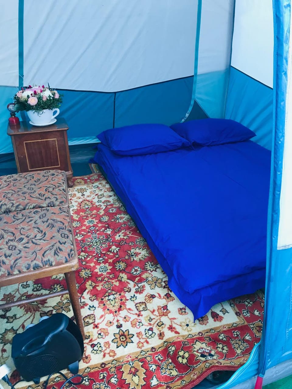 Bed, Seating area, Bedroom