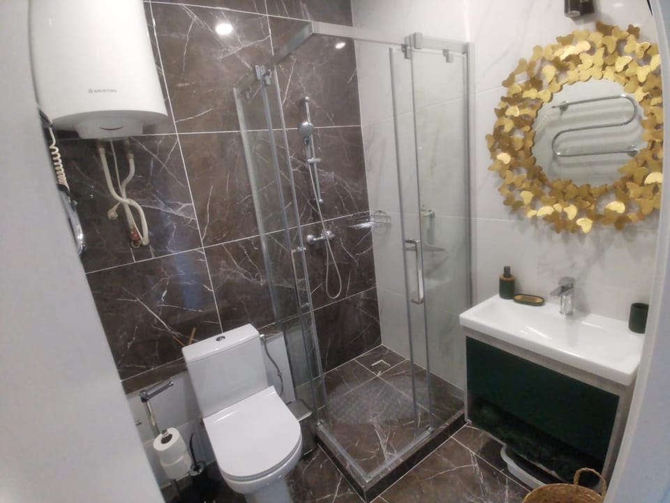 Shower, Toilet, Bathroom, towels