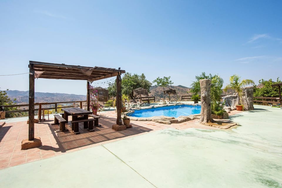 Property building, Living room, Swimming pool