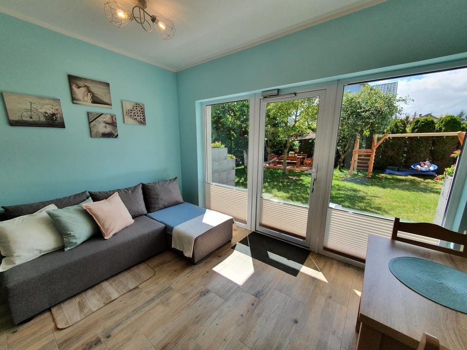 Living room, Seating area, Garden view