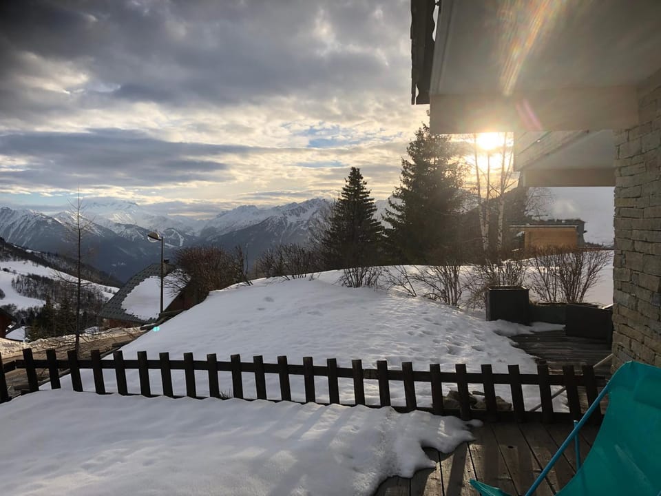 Winter, Balcony/Terrace, Sunset