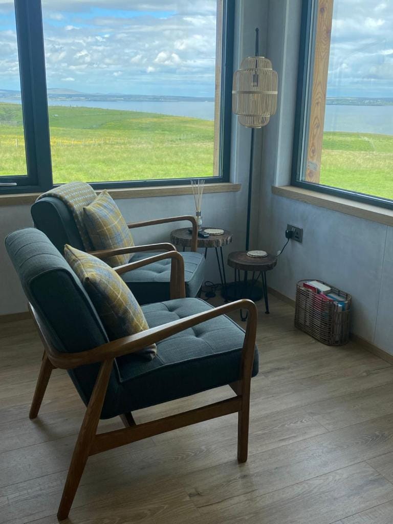 Unique luxurious cabin on sea view working croft Cabin in Scotland