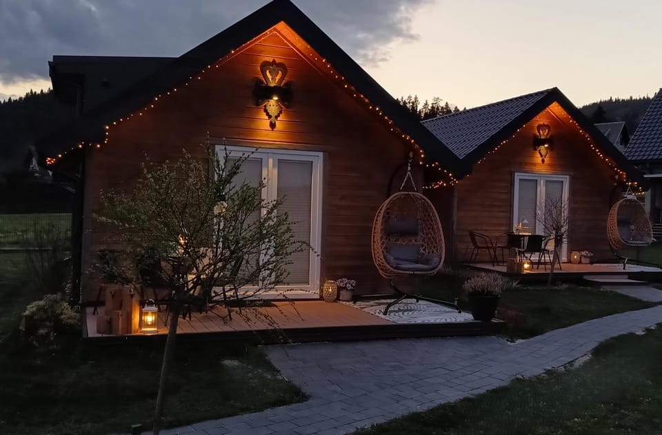 Property building, Night, Garden view