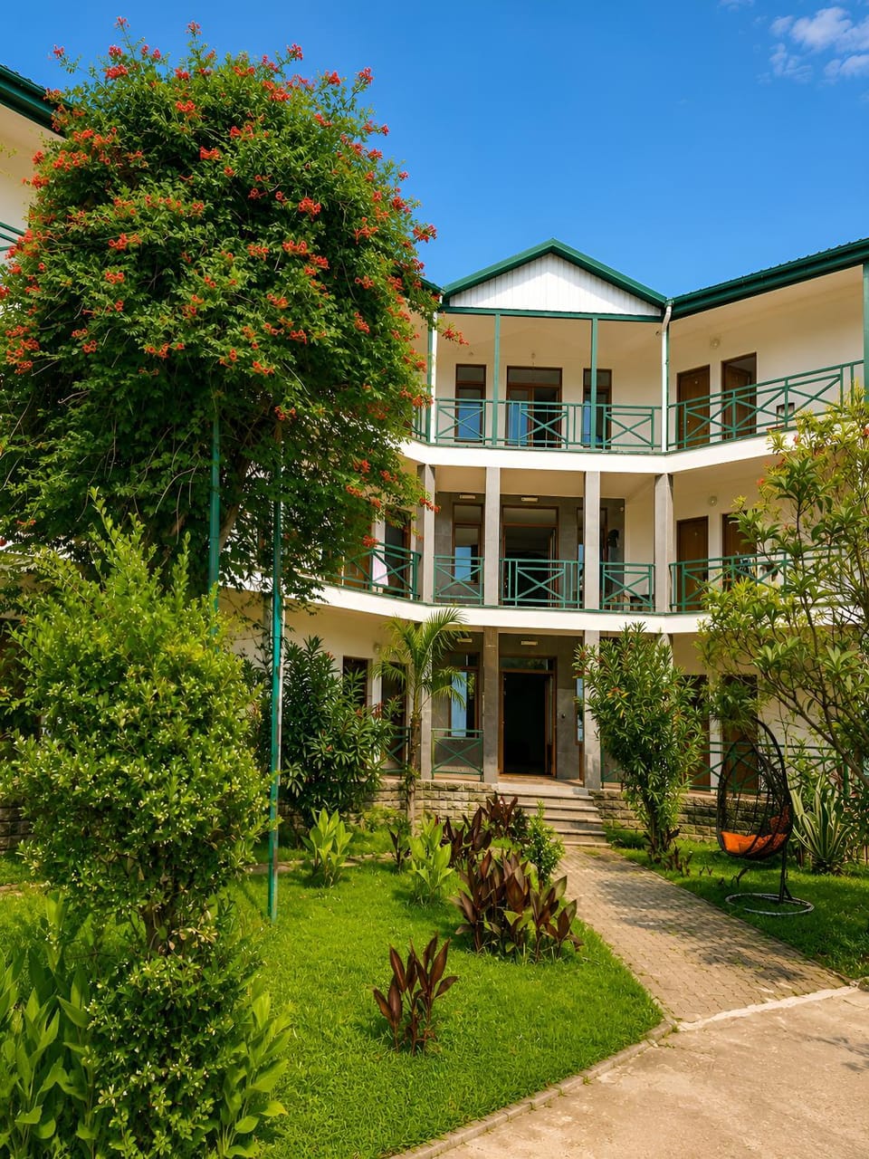 Property building, Spring, Natural landscape, Garden, Garden view