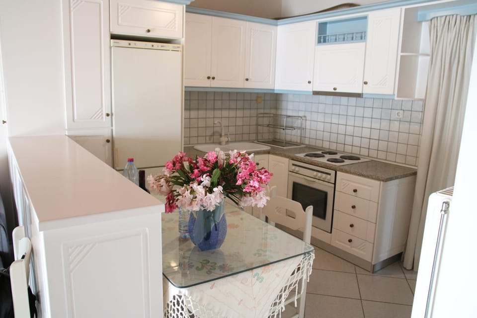 Kitchen or kitchenette, oven, stove