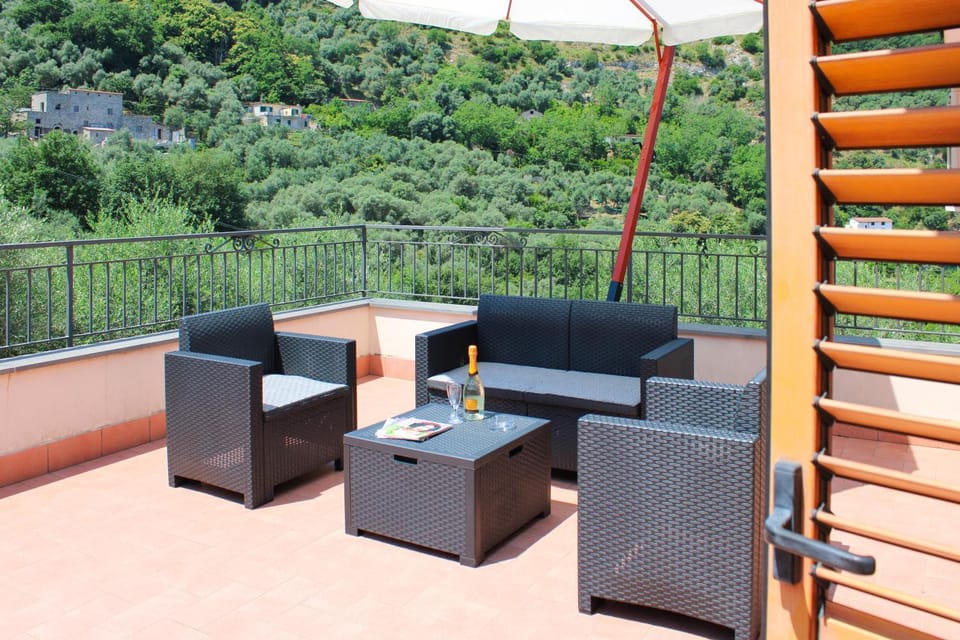 Patio, Spring, Day, Natural landscape, View (from property/room), Balcony/Terrace, Living room, Seating area