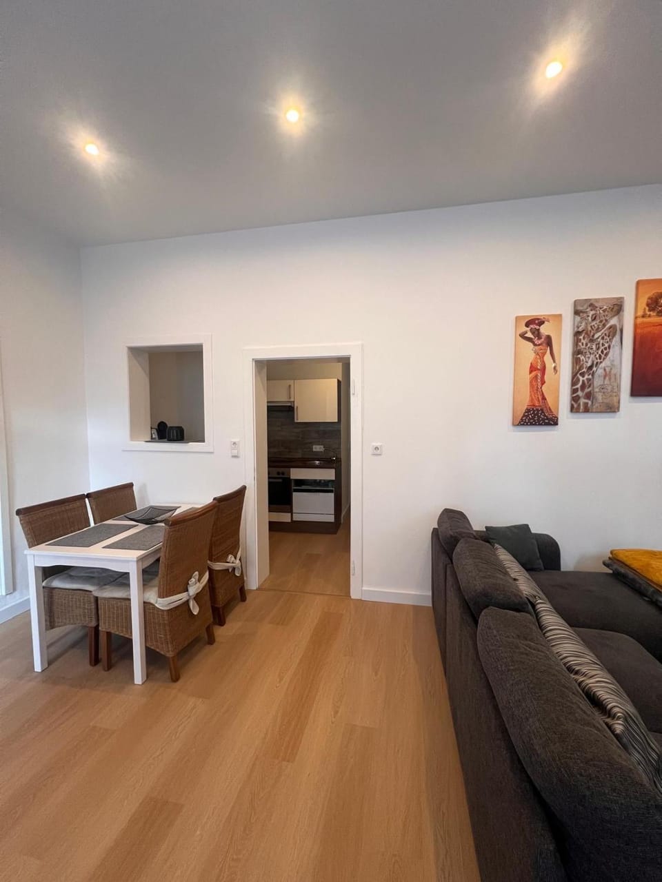 Living room, kitchen