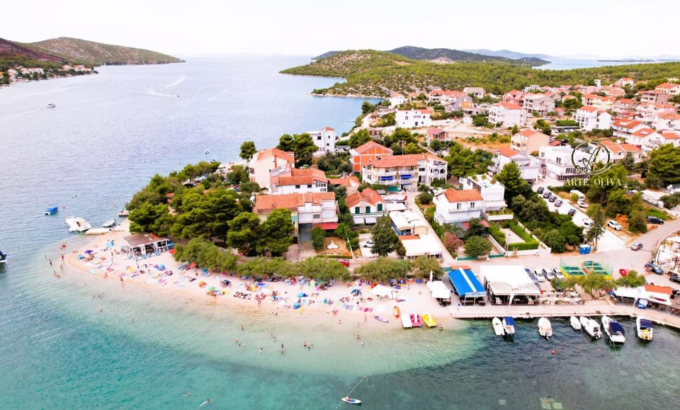 Property building, Natural landscape, Bird's eye view, Beach