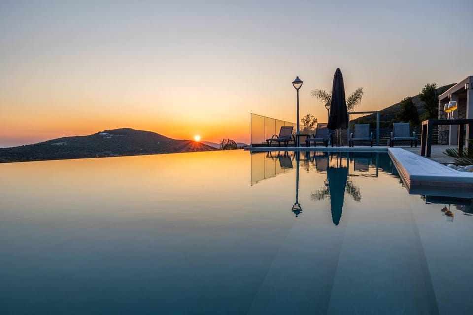 Swimming pool, Sunset