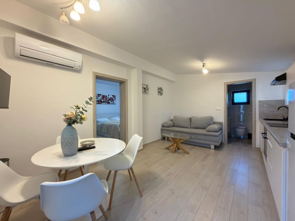 Living room, kitchen