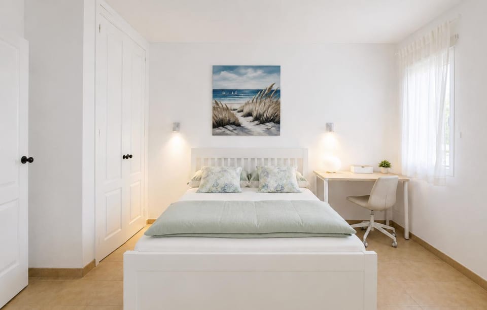 Bed, Bedroom, Garden view, Pool view, wardrobe