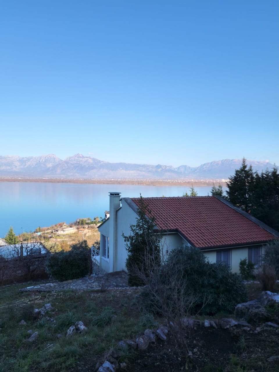 Property building, Natural landscape, Lake view, Mountain view
