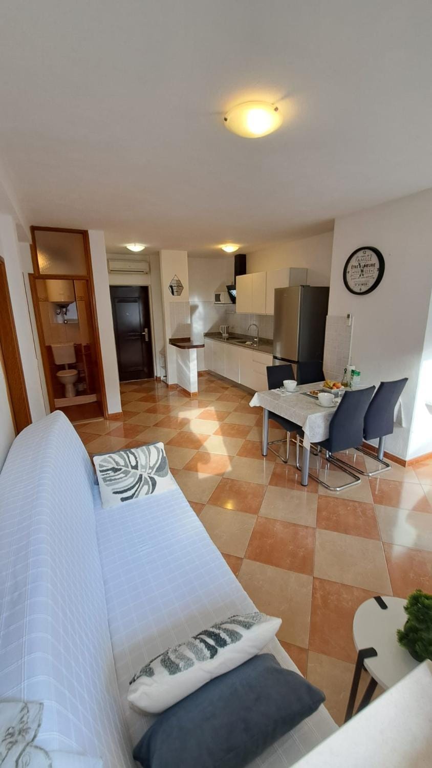 Living room, kitchen