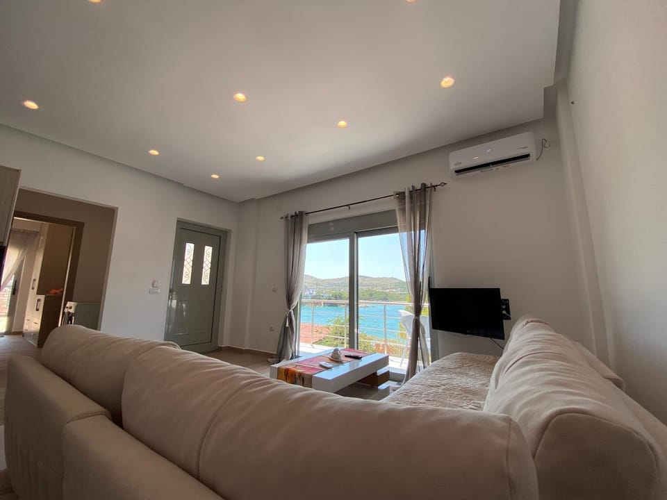 Living room, Seating area, Sea view