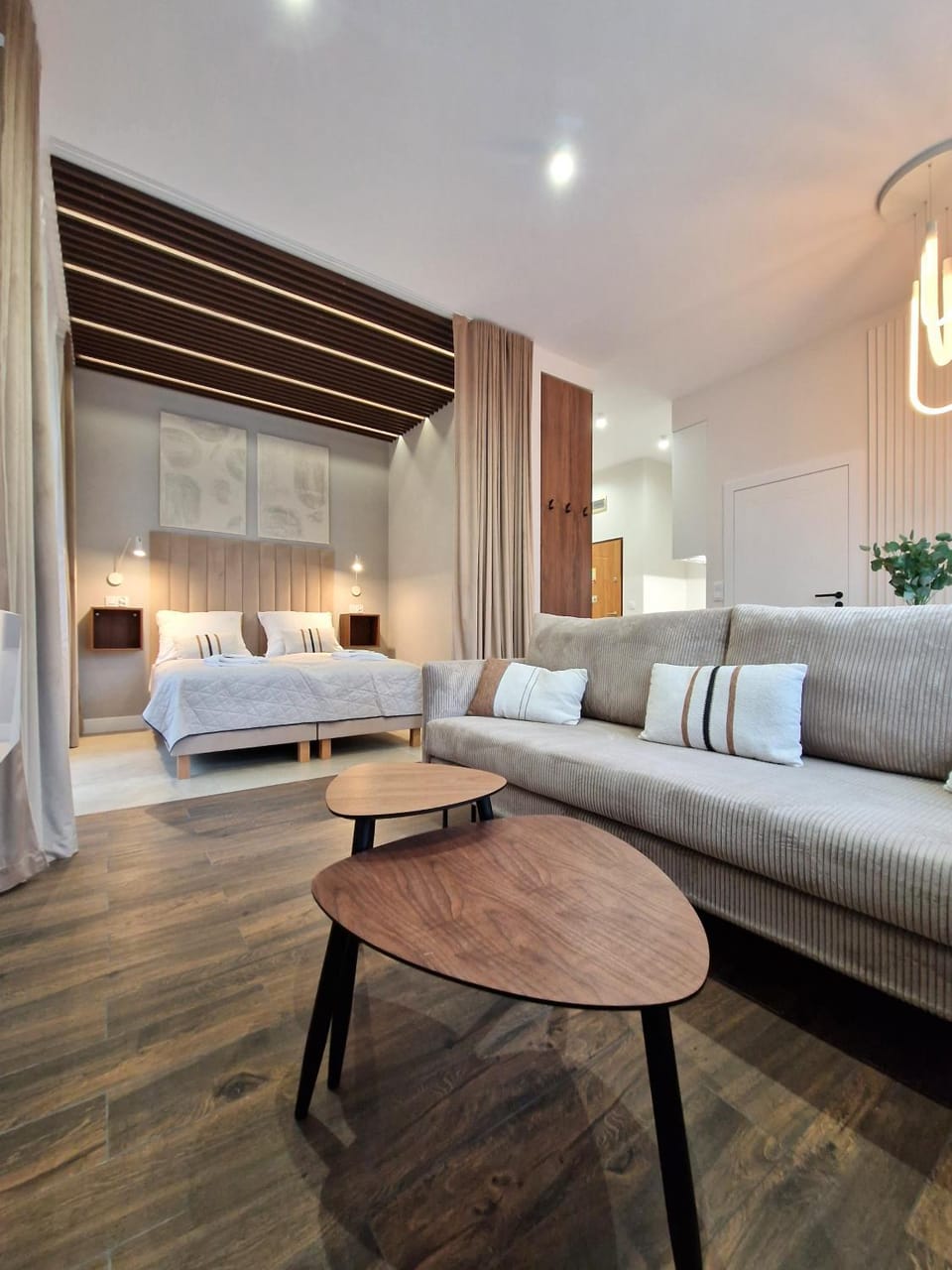 Bed, Living room, Photo of the whole room