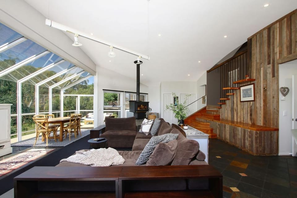 View (from property/room), Living room, Seating area, flat iron