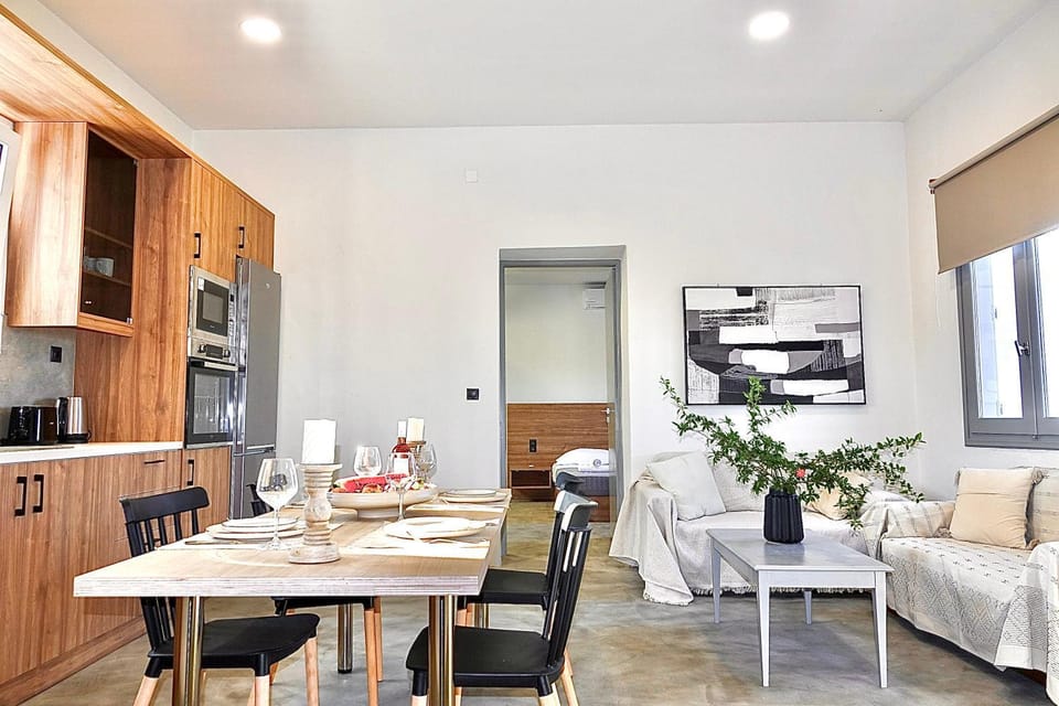 Kitchen or kitchenette, Living room, Photo of the whole room, Decorative detail, Seating area, Dining area, Guests, minibar, pet friendly, stove