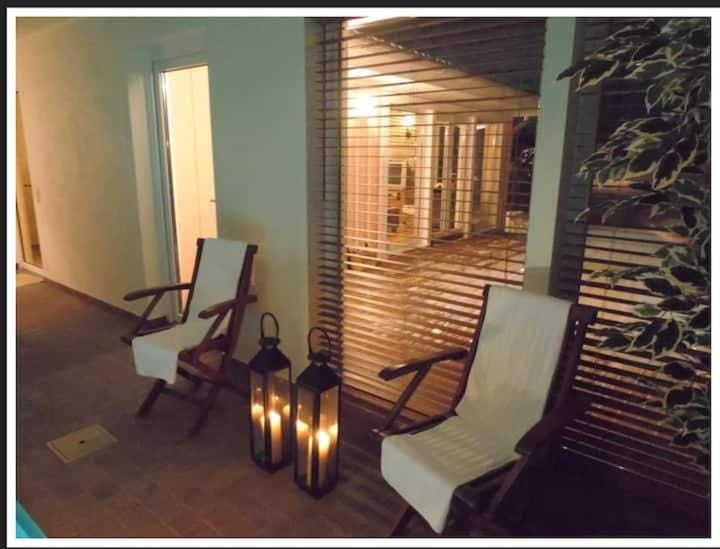 Seating area, sunbed